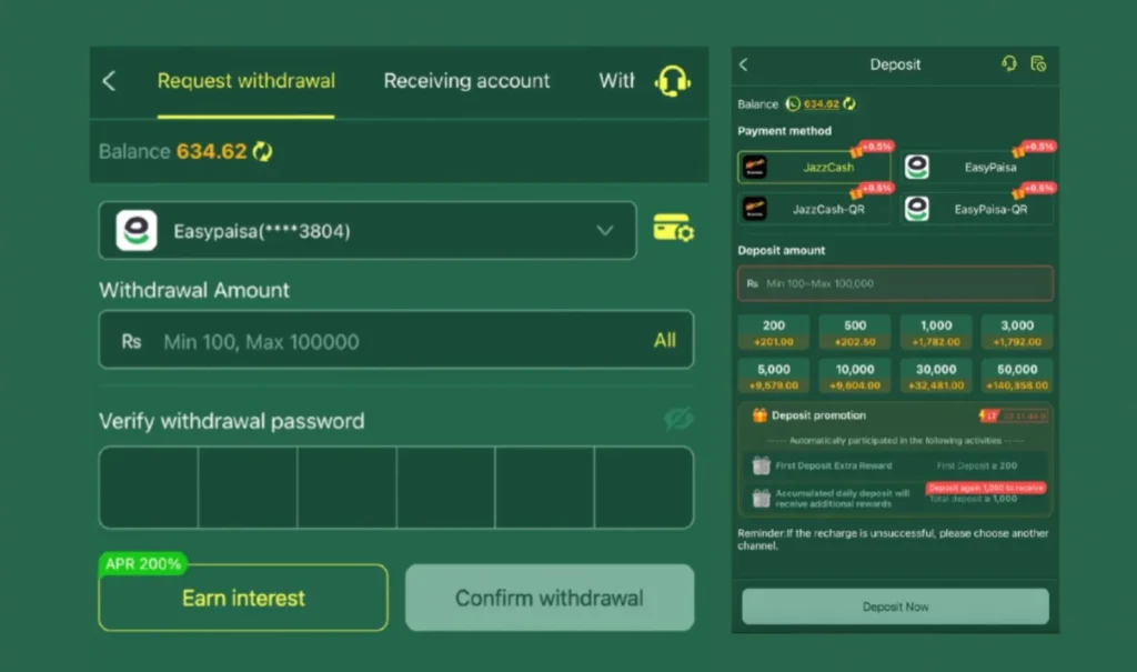 Deposit & Withdrawal